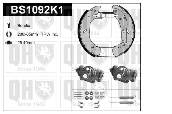 QUINTON HAZELL Комплект тормозных колодок BS1092K1